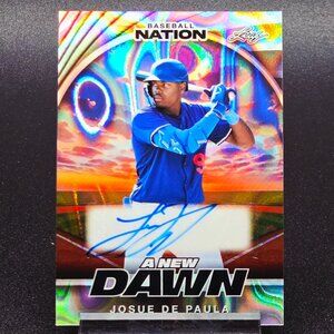 2025 Josue De Paula 3/15 Auto A New Dawn Ray Wave Dodgers Top Prospect Rare